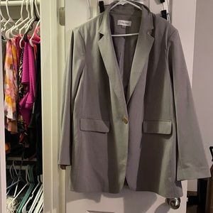 Grey Calvin Klein Topper Blazer